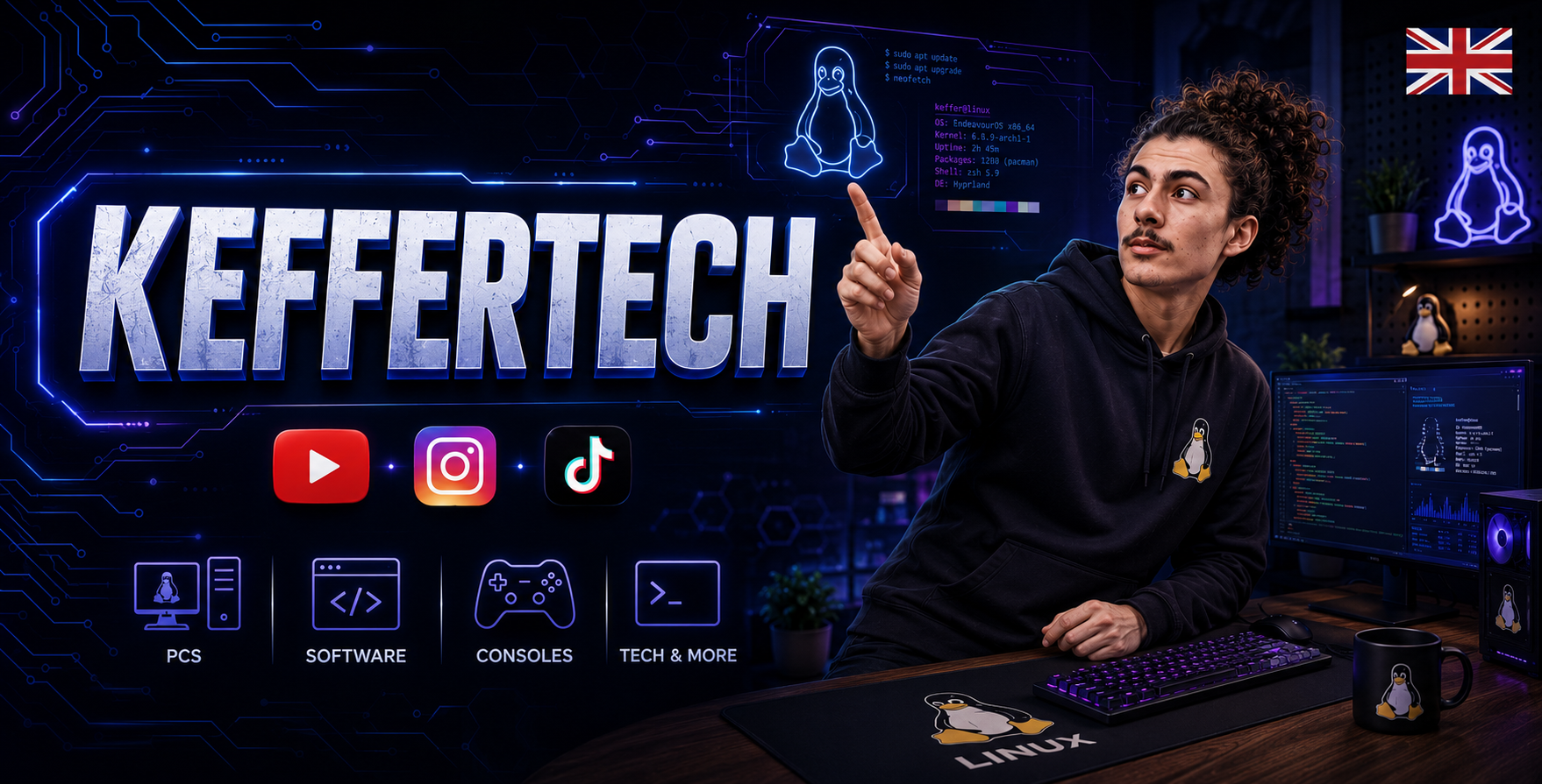 Banner of the tech specialist channel named keffertech